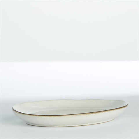 Amera dinner plate 29x22.5 cm. white sands