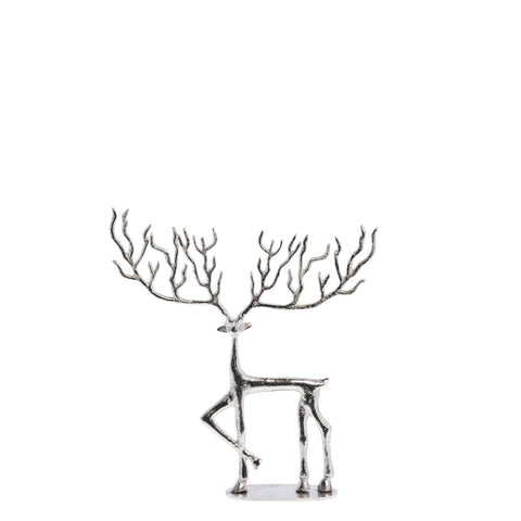 Marely deer H36.5 cm. silver