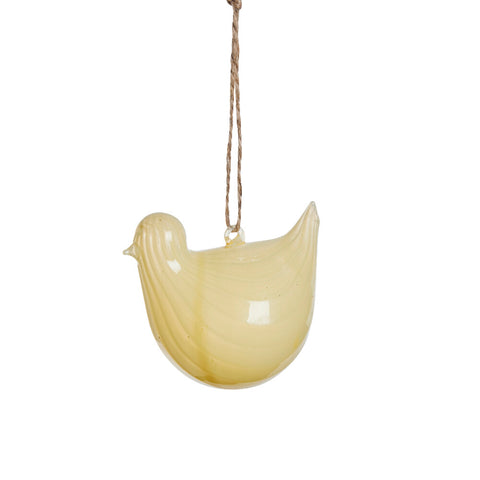 Feya glass ornament 7 cm yellow