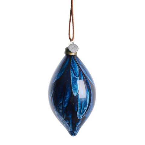 Nosille decoration dark blue, Glass 6X12