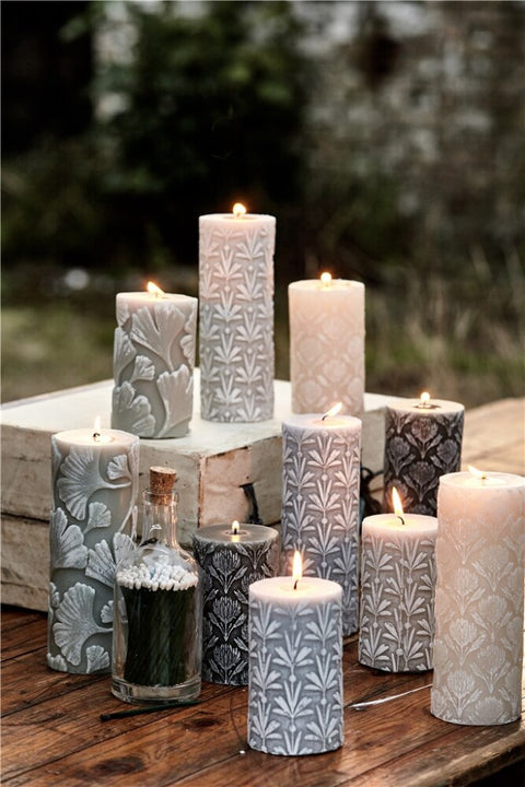 Gigi pillar candle sea foam 12.5 cm.