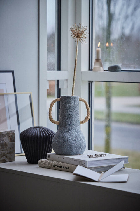 Ayelle decoration vase H25.5 cm. dark grey