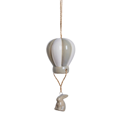 Deifilia air ballon/bunny ornament ceramics dark taupe