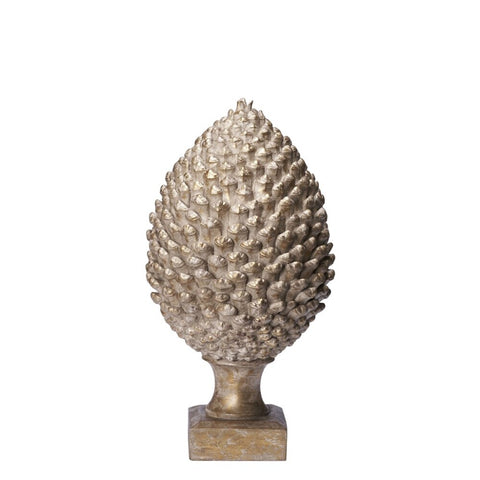 Serafina pine cone H42 cm. antique light gold