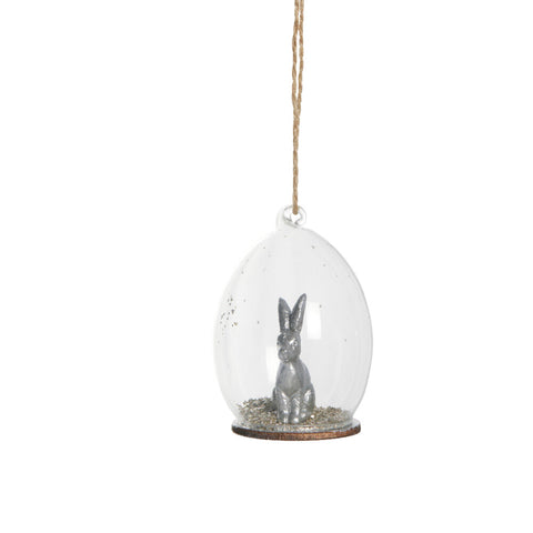 Nannia Bunny Ornament H8 cm. silver