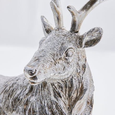 Sessia deer H34 cm. silver