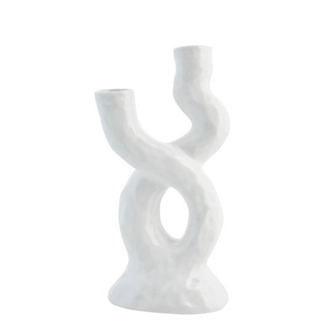 Corille decoration vase H25 cm. white