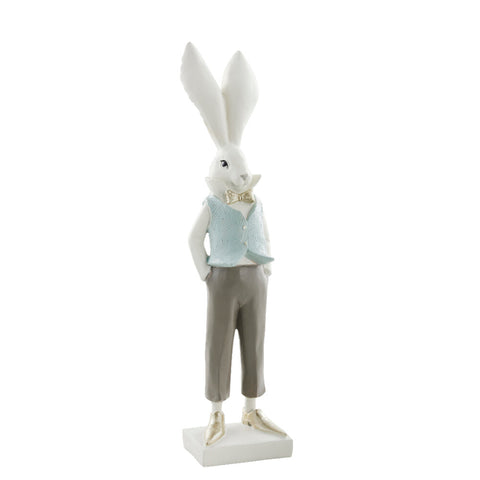 Sevia Easter Bunny figurine 36.5 cm blue man