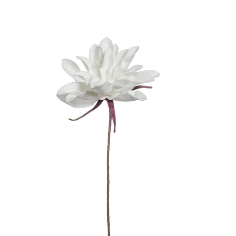 Happia foam flower white H14 cm