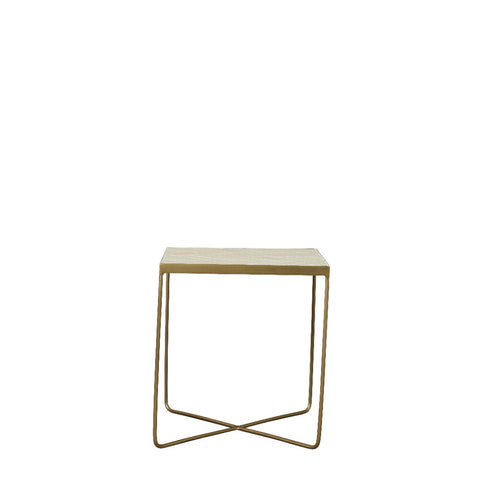 Marcera side table 45x45 cm. linen