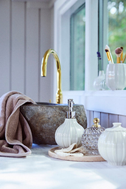 Helene vase white ceramics H9 cm