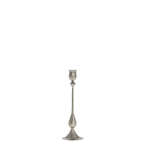 Ingrid  candlestick H27 cm. silver