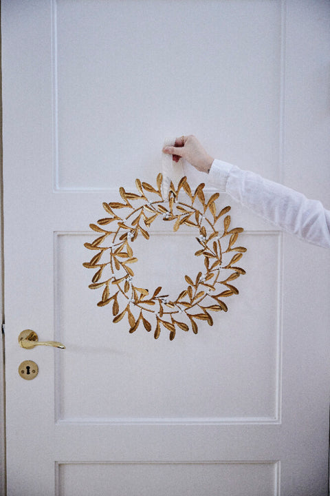Missia wreath Ø40.5cm. light gold iron