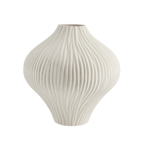 Esmia decoration vase H34.5 cm. off white