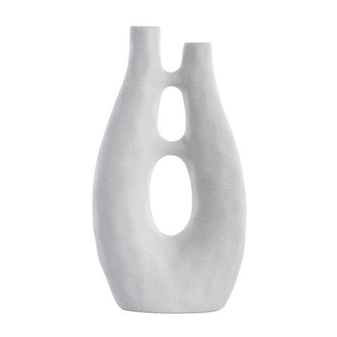 Ayla decoration vase H41.5 cm. white